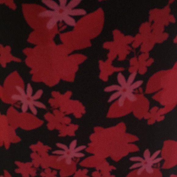 Zokai Red & Black Floral Sleeveless Midi Dress Size Medium - Picture 11 of 11